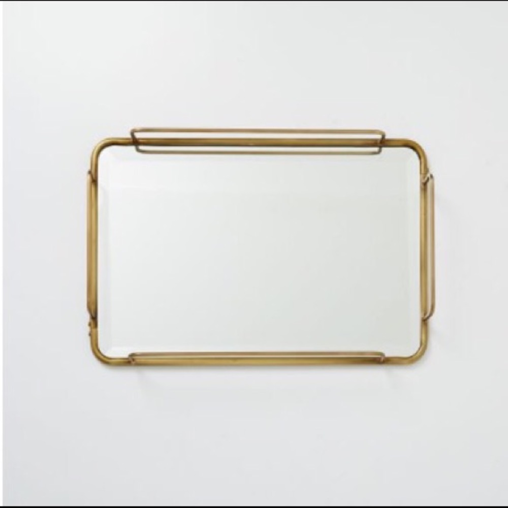 West Elm Fishs Eddy Gilded Cafe Mirror Tray